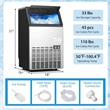 Stainless Steel 110Lbs Portable Ice Machine Black