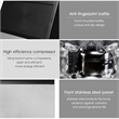 Stainless Steel 110Lbs Portable Ice Machine Black
