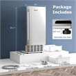 Under Counter Nugget Ice Maker with Self Cleaning 24H Timer Silver