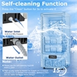 Under Counter Nugget Ice Maker with Self Cleaning 24H Timer Silver