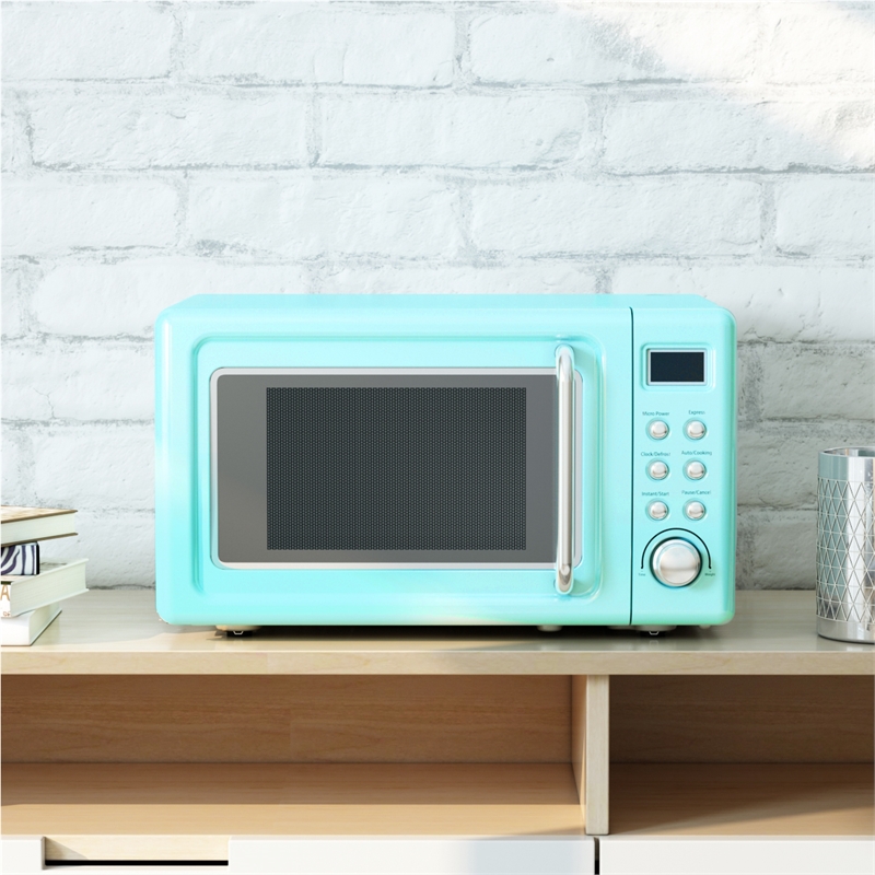 0.7 Cu.ft Retro Countertop Microwave Oven 700W Green