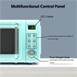 0.7 Cu.ft Retro Countertop Microwave Oven 700W Green