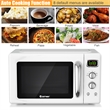 0.9Cu.ft. Retro Countertop Microwave Oven 900W White