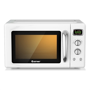 0.9Cu.ft. Retro Countertop Microwave Oven 900W White