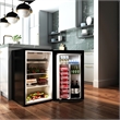 3.2 Cu.Ft. Compact Refrigerator Mini Dorm Small Fridge Freezer Reversible Door Black Metal