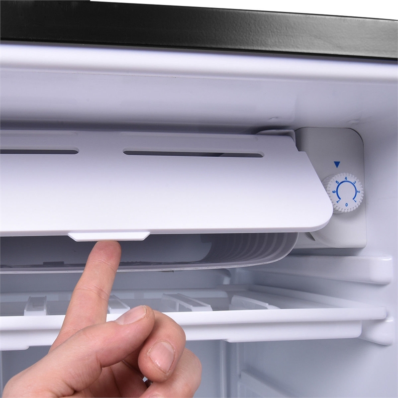 3.2 Cu.Ft. Compact Refrigerator Mini Dorm Small Fridge Freezer Reversible Door Black Metal