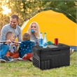 12 Volt Car Refrigerator with Adjustable Range Divider for Camping 23 QT Black Plastic