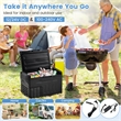 12 Volt Car Refrigerator with Adjustable Range Divider for Camping 23 QT Black Plastic