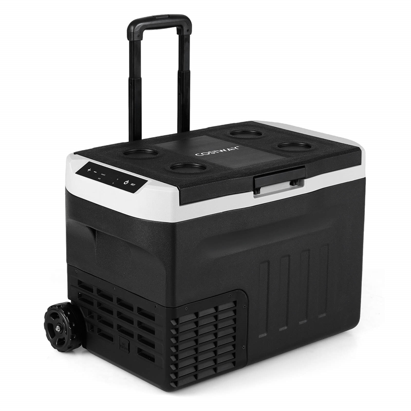 12 Volt Car Refrigerator with Adjustable Range Divider for Camping 32 QT Black