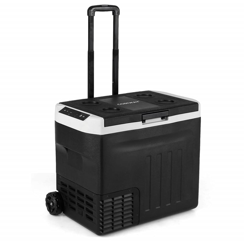 12 Volt Car Refrigerator with Adjustable Range Divider for Camping 42 QT Black