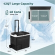 12 Volt Car Refrigerator with Adjustable Range Divider for Camping 42 QT Black