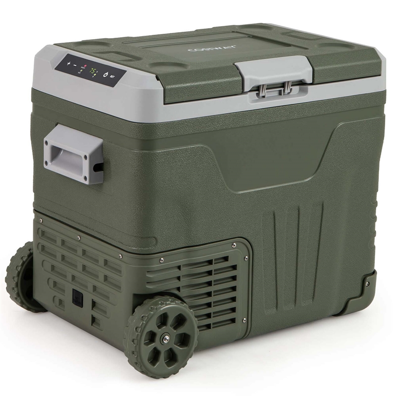 12 Volt Car Refrigerator 53 QT Portable Car Fridge with Adjustable Range White