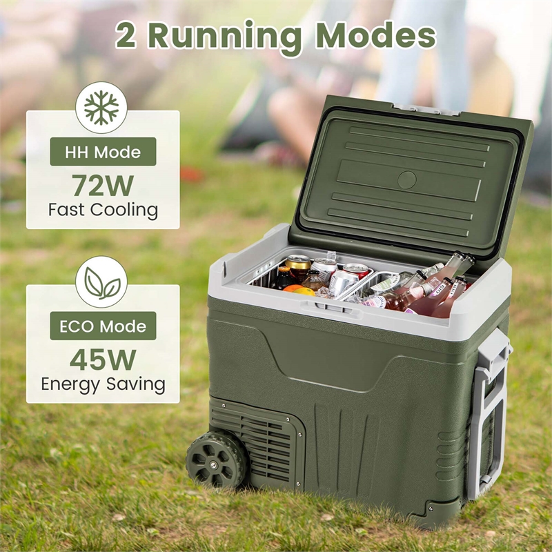 12 Volt Car Refrigerator 53 QT Portable Car Fridge with Adjustable Range White
