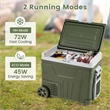 12 Volt Car Refrigerator 53 QT Portable Car Fridge with Adjustable Range White