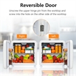 1.6 Cubic Feet Compact Refrigerator Reversible Door Mini Fridge White
