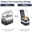 58 Quart Portable Electric Car Cooler Refrigerator Compressor Freezer for RVs Camping White Plastic
