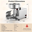 450W Electric Tomato Strainer Grade Stainless Steel Saucer Maker Silver