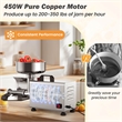 450W Electric Tomato Strainer Grade Stainless Steel Saucer Maker Silver