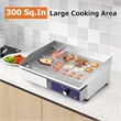 22'' Commercial Electric Griddle 110V 2000W Flat Top Countertop Grill Silver