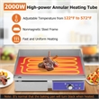 22'' Commercial Electric Griddle 110V 2000W Flat Top Countertop Grill Silver