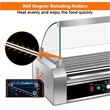 18 Hot Dog Hotdog 7 Roller Grill Cooker Machine w/ Cover Silver