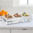 Food Warmer Buffet Server 450W Stainless Steel Electric Warming Tray for Parties Silver Stainless Steel