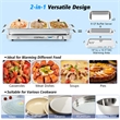Food Warmer Buffet Server 450W Stainless Steel Electric Warming Tray for Parties Silver Stainless Steel