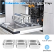 Food Warmer Buffet Server 450W Stainless Steel Electric Warming Tray for Parties Silver Stainless Steel
