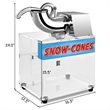 Electric Snow Cone Machine Ice Shaver Maker Shaving Crusher Dual Blades White