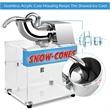 Electric Snow Cone Machine Ice Shaver Maker Shaving Crusher Dual Blades White