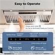 30 Inch Under Cabinet Range Hood with 4 Fan Speeds Touch/Gesture/Remote Control Silver Stainless Steel