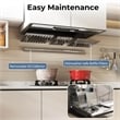 30 Inch Under Cabinet Range Hood with 4 Fan Speeds Touch/Gesture/Remote Control Silver Stainless Steel
