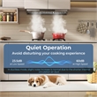 36 Inch Under Cabinet Range Hood with 4 Fan Speeds Touch/Gesture/Remote Control Silver Stainless Steel