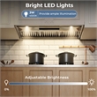 36 Inch Under Cabinet Range Hood with 4 Fan Speeds Touch/Gesture/Remote Control Silver Stainless Steel
