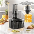 Cold Press Juicer Machine Professional Slow Masticating Juicer with Reverse Button Gray Plastic