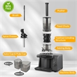 Cold Press Juicer Machine Professional Slow Masticating Juicer with Reverse Button Gray Plastic
