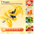 Cold Press Juicer Machine Professional Slow Masticating Juicer with Reverse Button Gray Plastic