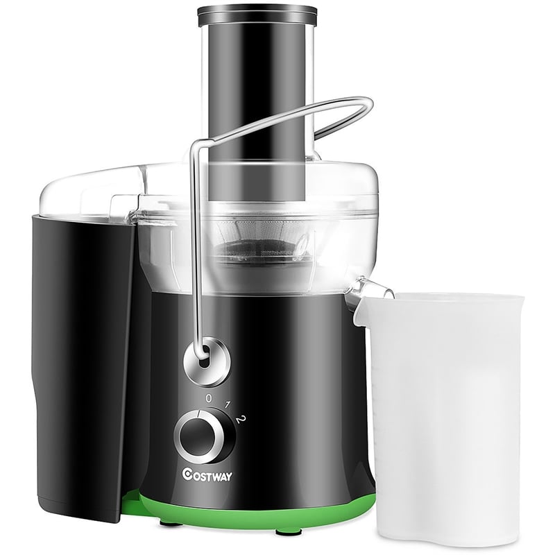 Electric Juicer Centrifugal Juicer with 3-Inch Wide Mouth Centrifugal Juice Extractor 2 Speed Black Metal