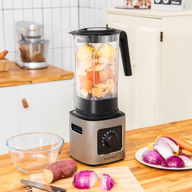 1500W 5 Speed Countertop Smoothi Blender Silver Metal