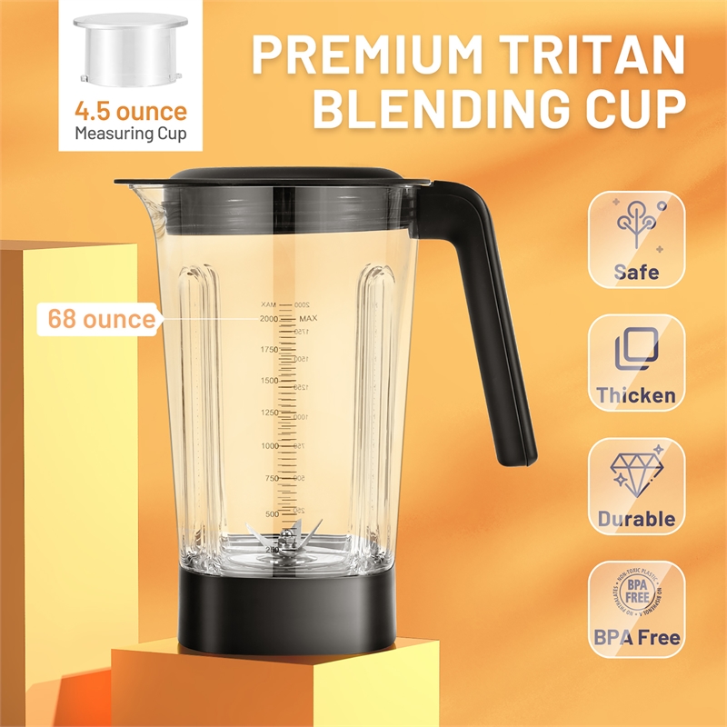 1500W 5 Speed Countertop Smoothi Blender Silver Metal