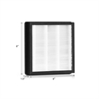 Air Purifier Replacement Filter Active Carbon True HEPA Filter Black