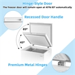 3.5 Cubic Feet Chest Freezer w/Removable Storage Basket Deep Freezer White