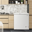 5 Cubic Feet Chest Freezer w/Removable Storage Basket Deep Freezer White