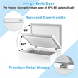 5 Cubic Feet Chest Freezer w/Removable Storage Basket Deep Freezer White