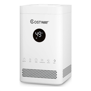 3.5L Quiet Top Fill Air Humidifier w/ 3-Level Mist Timer Sleep Mode for Bedroom White Plastic