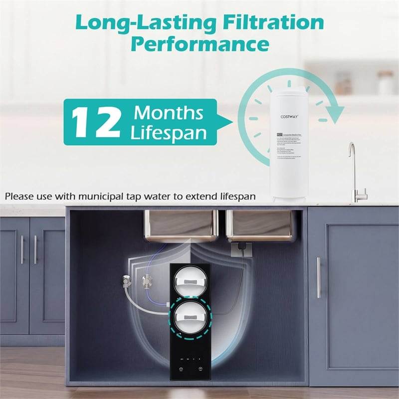 Replacement PCT Filter for AW-RB20/AW-RB05 Under-Sink Reverse Osmosis System White Plastic