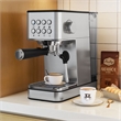 Espresso Machine 20 Bar woth Milk Frother Removable Water Tank & Hot Water Silver Plastic