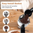 Espresso Machine 20 Bar woth Milk Frother Removable Water Tank & Hot Water Silver Plastic