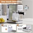 Espresso Machine 20 Bar woth Milk Frother Removable Water Tank & Hot Water Silver Plastic