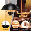 1500W Electric Outdoor Hanging Patio Heater w/ IPX4 Waterproof